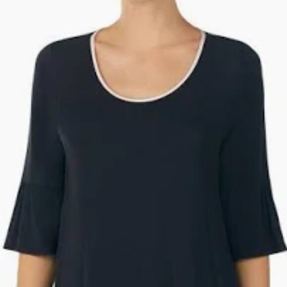 Kate Spade Women's Black & Pink Nightgown Romantic Bell Sleeve Flowy Size S NEW - Picture 3 of 15